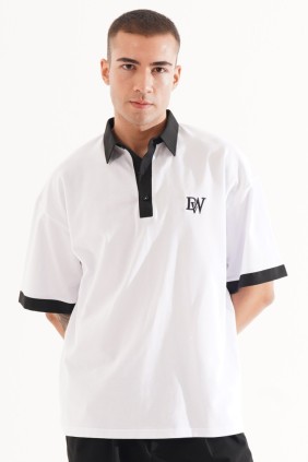 Erkek Beyaz Polo Yaka T-shirt