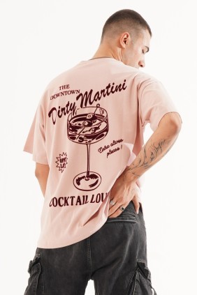 Erkek Dirty Martini Somon T-shirt