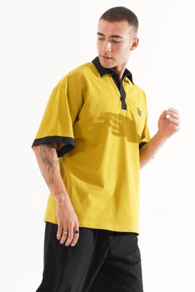 Erkek Hardal Polo Yaka T-shirt
