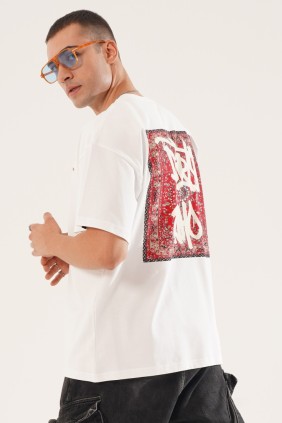 Erkek Kilim Beyaz T-shirt