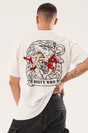 Erkek Shark Beyaz T-shirt