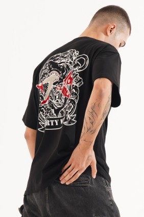 Erkek Shark Siyah T-shirt