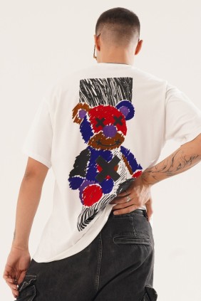 Erkek Teddy Beyaz T-shirt