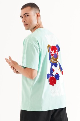 Erkek Teddy Turkuaz T-shirt