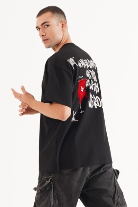 Erkek We Rock Siyah T-shirt