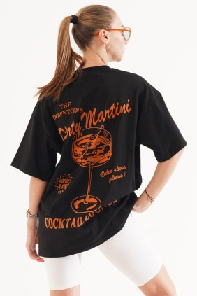 Kadın Dirty Martini Siyah T-shirt