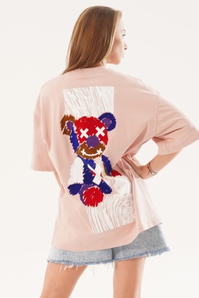 Kadın Teddy Somon T-shirt