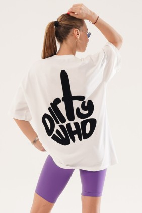 Kadın Finger Beyaz T-shirt