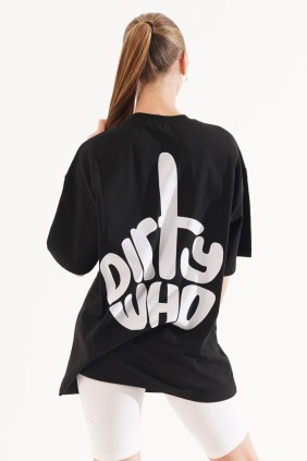 Kadın Finger Siyah T-shirt