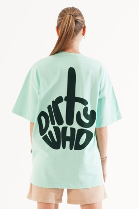 Kadın Finger Turkuaz T-shirt