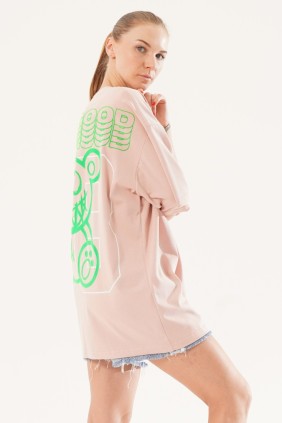 Kadın I Feel Good Somon T-shirt