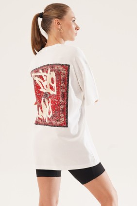 Kadın Kilim Beyaz T-shirt