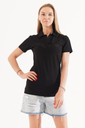 Kadın Siyah Polo Tişört