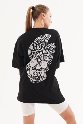Kadın Skull Siyah T-shirt