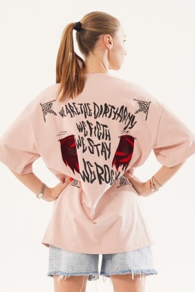 Kadın We Rock Somon T-shirt