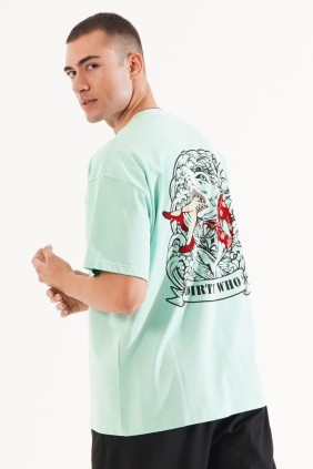 Erkek Shark Turkuaz T-shirt